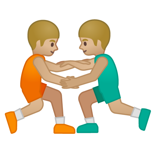 People Wrestling: Medium-Light Skin Tone, the design in this release