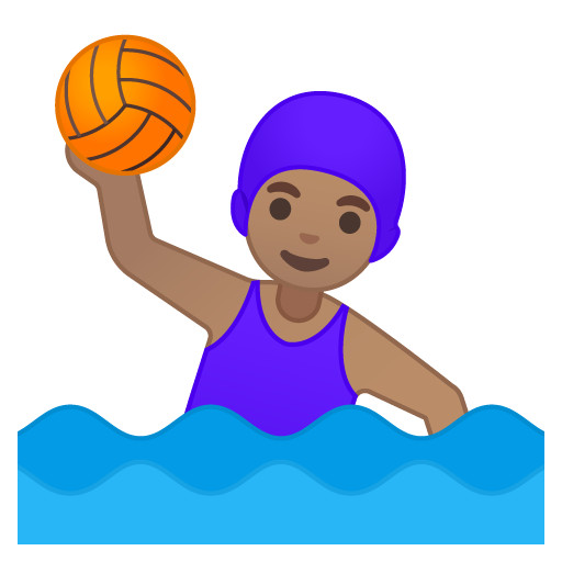 Woman Playing Water Polo: Medium Skin Tone, the design in this release