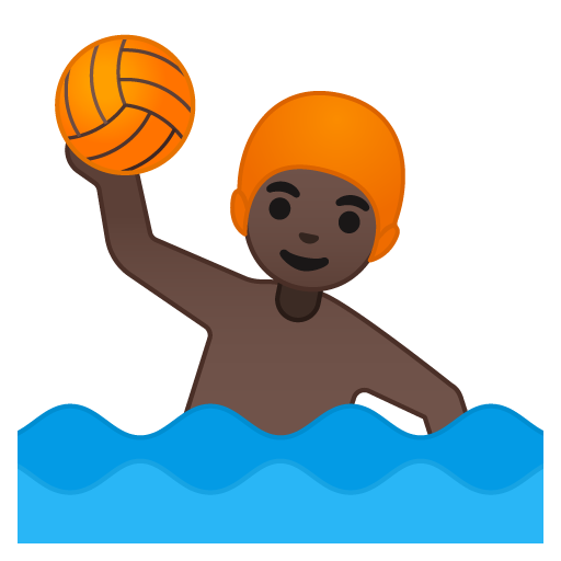 Person Playing Water Polo: Dark Skin Tone, the design in this release