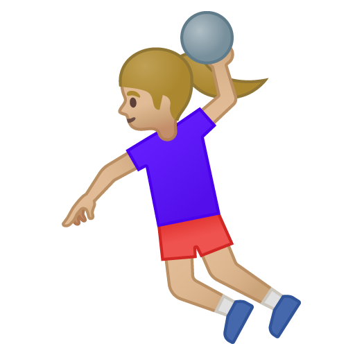 Woman Playing Handball: Medium-Light Skin Tone, the design in this release