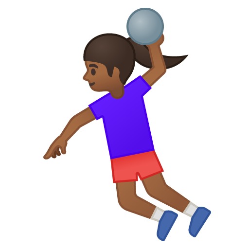 Woman Playing Handball: Medium-Dark Skin Tone, the design in this release
