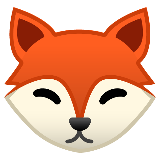 Fox as drawn by Google in Android 8.0