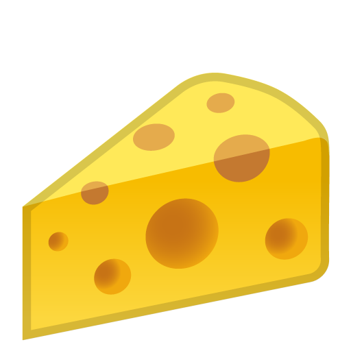 Cheese Wedge as drawn by Google in Android 8.0