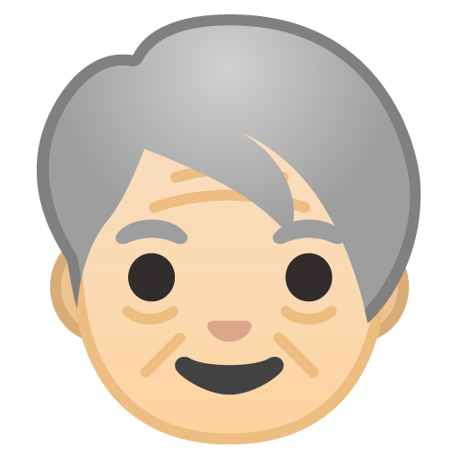 Older Person: Light Skin Tone, the design in this release
