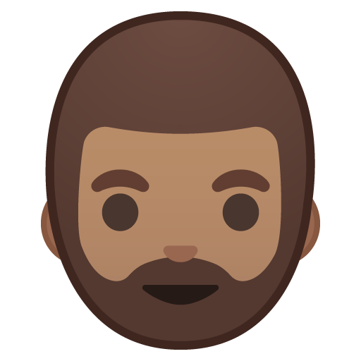 Person: Medium Skin Tone, Beard, the design in this release