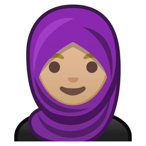 Woman with Headscarf: Medium-Light Skin Tone, the design in this release