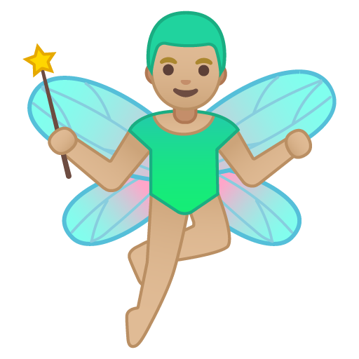 Man Fairy: Medium-Light Skin Tone, the design in this release