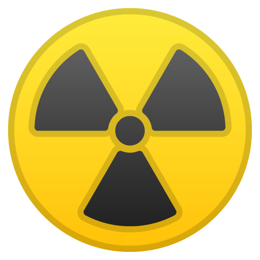 Radioactive as drawn by Google in Android 8.0