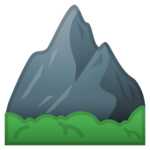 Mountain as drawn by Google in Android 8.0
