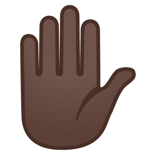 Raised Hand: Dark Skin Tone, the design in this release