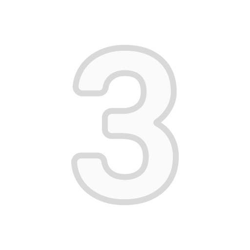 Digit Three as drawn by Google in Android 8.0