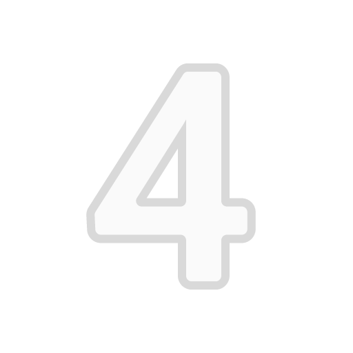 Digit Four as drawn by Google in Android 8.0