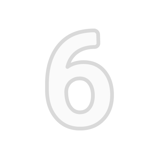 Digit Six as drawn by Google in Android 8.0
