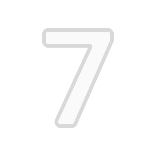Digit Seven as drawn by Google in Android 8.0