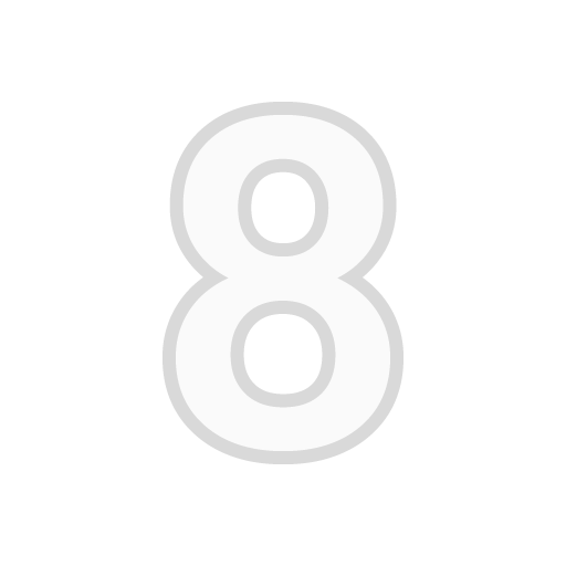 Digit Eight as drawn by Google in Android 8.0
