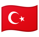 Flag: Türkiye as drawn by Google in Android 8.1