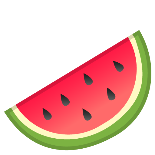 Watermelon as drawn by Google in Android 8.1