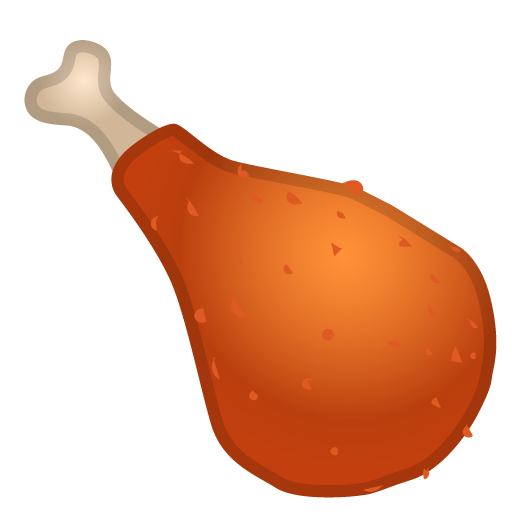 Poultry Leg as drawn by Google in Android 8.1