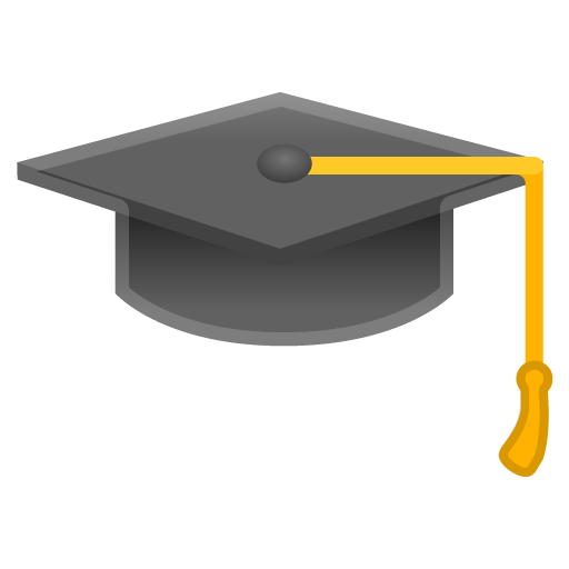 Graduation Cap as drawn by Google in Android 8.1