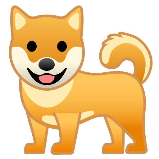 Dog as drawn by Google in Android 8.1