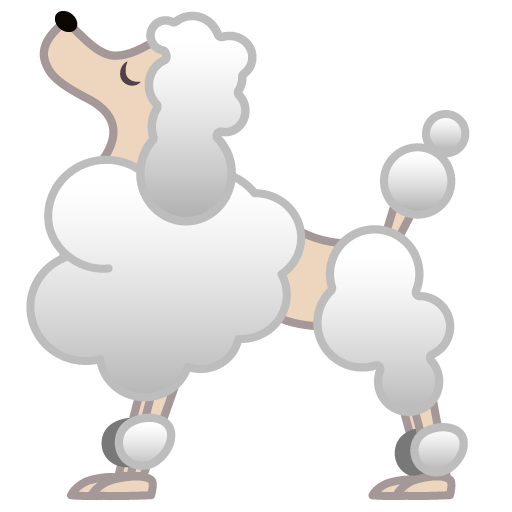 Poodle as drawn by Google in Android 8.1