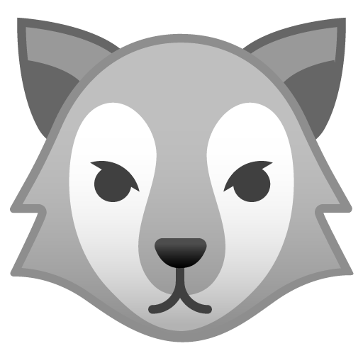 Wolf as drawn by Google in Android 8.1