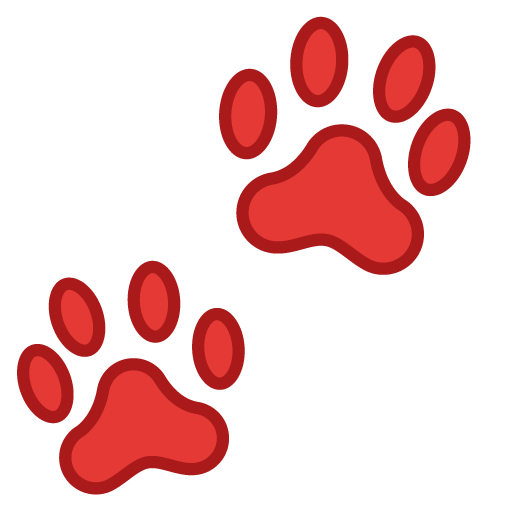 Paw Prints as drawn by Google in Android 8.1