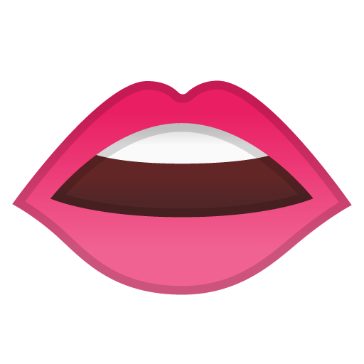 Mouth as drawn by Google in Android 8.1
