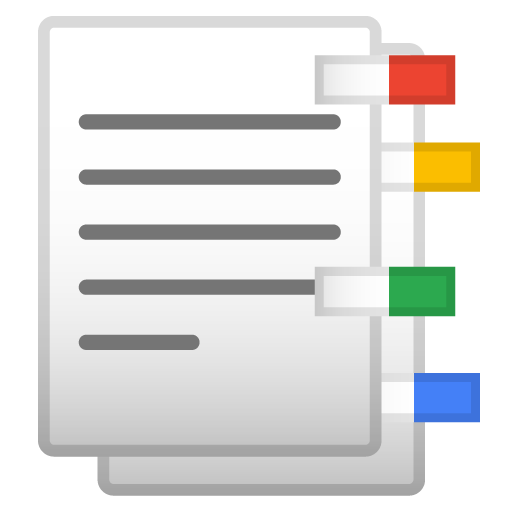 Bookmark Tabs as drawn by Google in Android 8.1
