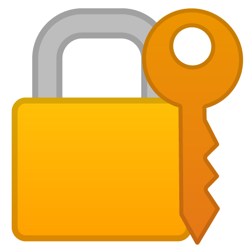Locked with Key as drawn by Google in Android 8.1