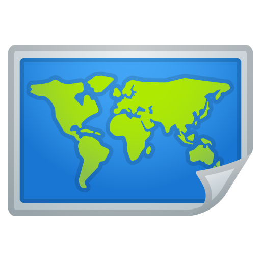 World Map as drawn by Google in Android 8.1
