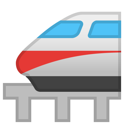 Monorail as drawn by Google in Android 8.1