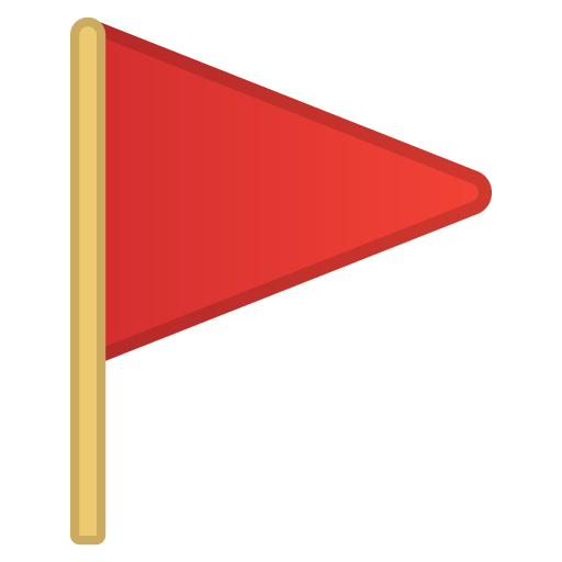 Triangular Flag as drawn by Google in Android 8.1