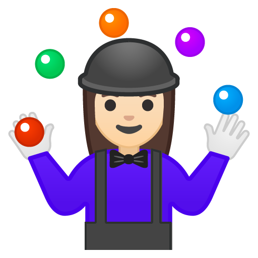 Woman Juggling: Light Skin Tone, the previous design
