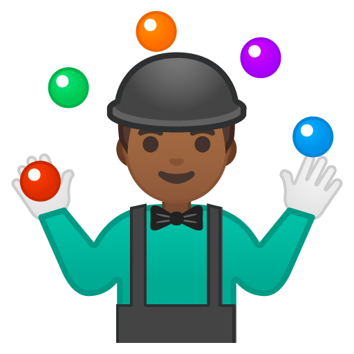 Man Juggling: Medium-Dark Skin Tone, the previous design