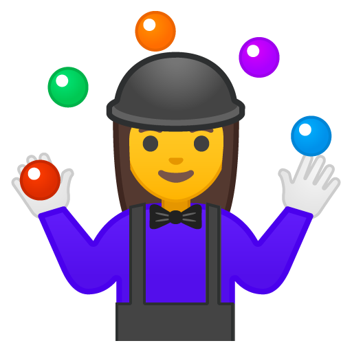 Woman Juggling, the previous design
