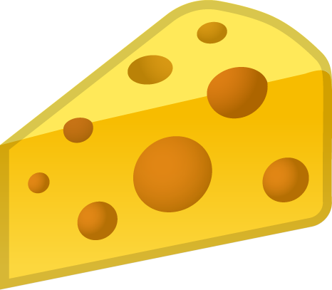 Cheese Wedge as drawn by Google in Android 8.1