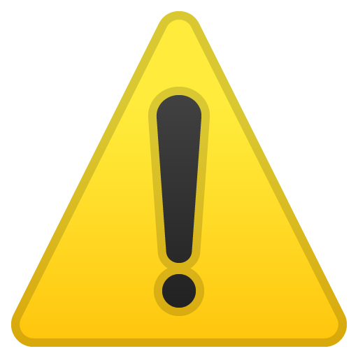 Warning as drawn by Google in Android 8.1