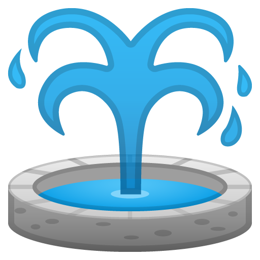 Fountain as drawn by Google in Android 8.1