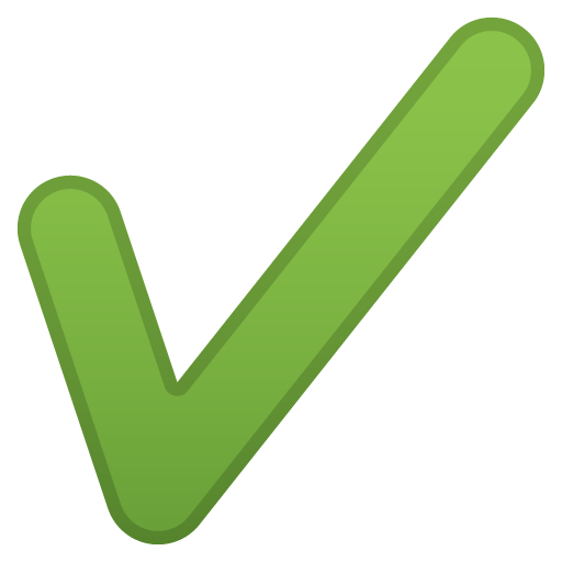 Check Mark as drawn by Google in Android 8.1