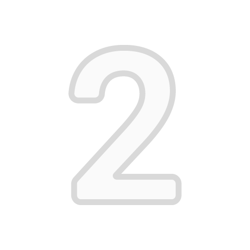 Digit Two as drawn by Google in Android 8.1