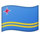 Flag: Aruba as drawn by Google in Android 9.0