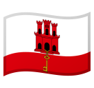Flag: Gibraltar as drawn by Google in Android 9.0