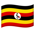 Flag: Uganda as drawn by Google in Android 9.0
