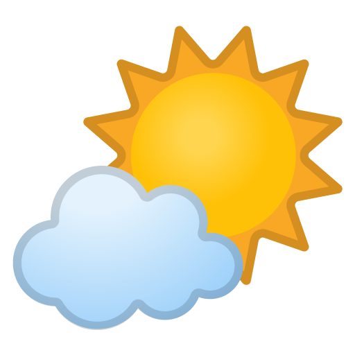 Sun Behind Small Cloud as drawn by Google in Android 9.0