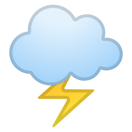 雷雲 as drawn by Google in Android 9.0