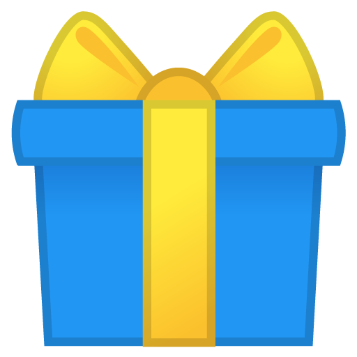 Wrapped Gift as drawn by Google in Android 9.0