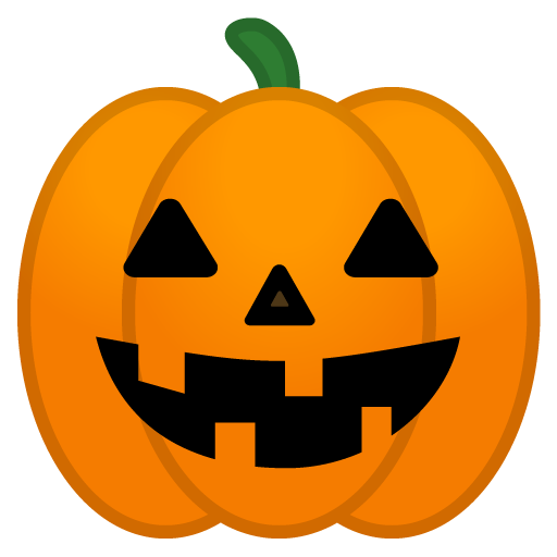 Jack-O-Lantern as drawn by Google in Android 9.0