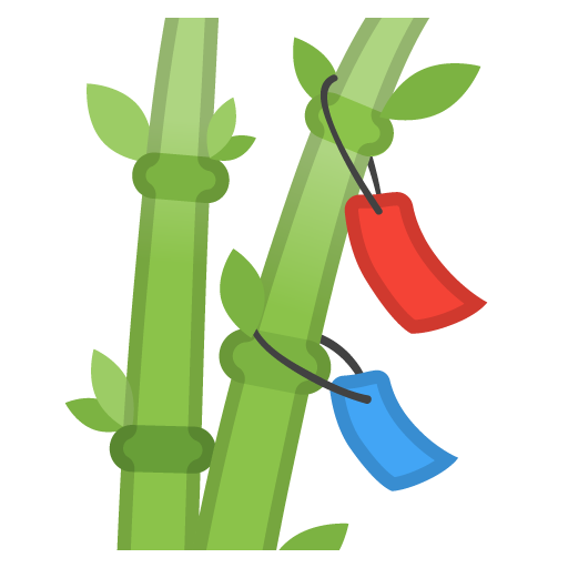 Tanabata Tree as drawn by Google in Android 9.0