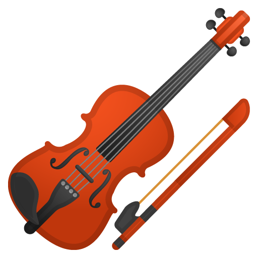 Violin as drawn by Google in Android 9.0